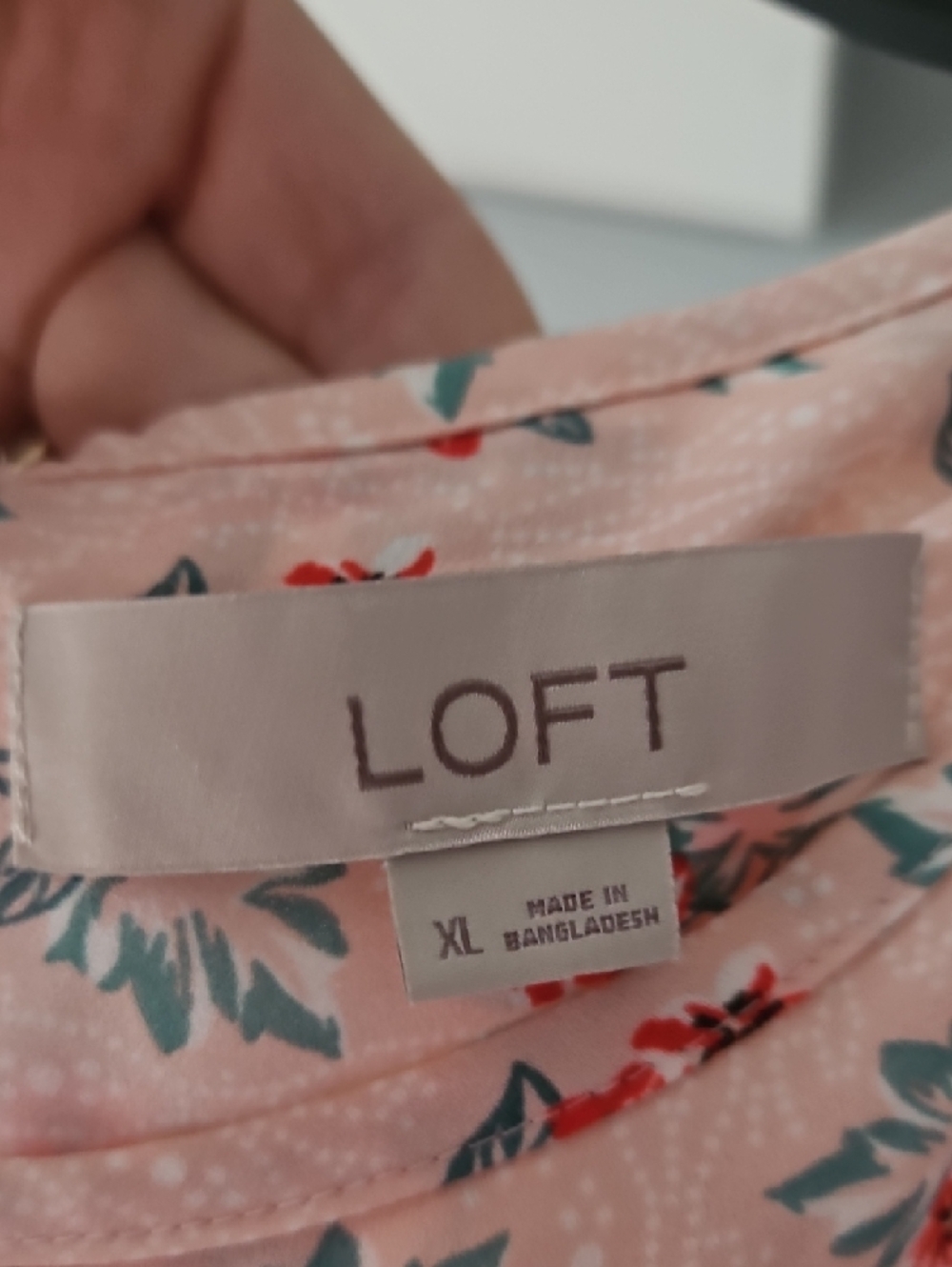 LOFT Pink Floral Ruffle-Sleeve Blouse - Picture 5 of 5